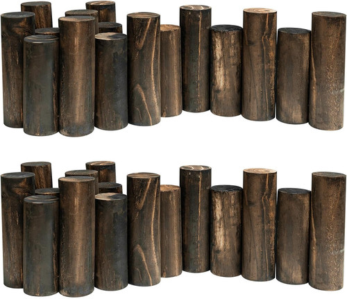Wood garden edging natural - wood,