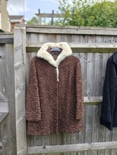 Vintage Astrakhan womens Wool Coat Size 10 Brown Astrakhan - Persian lamb  (60s)