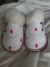 Emu Merino Wool Slipper Mules, Size 7uk