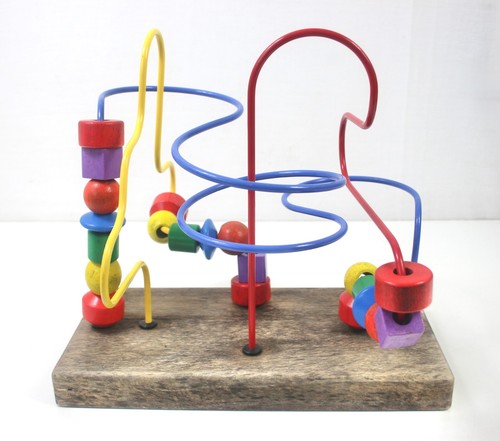 Large vintage wooden bead maze - wooden,