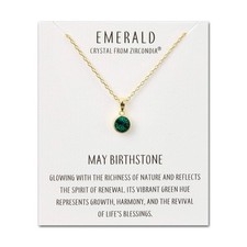 18k Gold Plated May (Emerald)