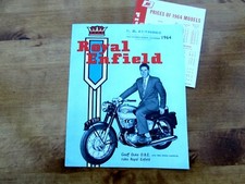 ROYAL ENFIELD FULL RANGE BROCHURE BOOKLET 1964, - 250, 350, 750cc- all models. 