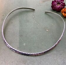 Vintage Modernist Sterling Silver 925 Torque Necklace Collar Minimalist 22g