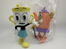 Lot Cuphead Mugman the Chalice PVC Action Figure Model Toys x2 Elder Kettle