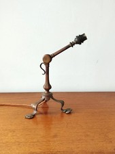 Adjustable Brass Table Lamp - W.A.S Benson Arts & Crafts Student Lamp, Pullman