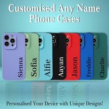 Personalised Phone Case Custom Name Silicone Cover For iPhone 15 14 13 12 Gift