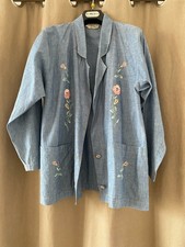 Vintage 70s 80s VALENTINO denim blue light cotton JACKET stella mccartney chloe