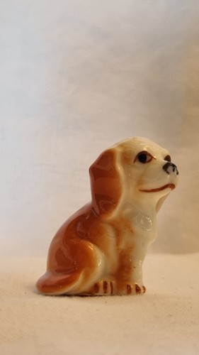Small vintage bone china dog - small,
