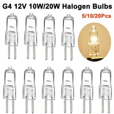 G4 Halogen Bulbs Capsule Lamps Warm Light Lamp 10W / 20W Watts 12V Volt 2 Pin UK