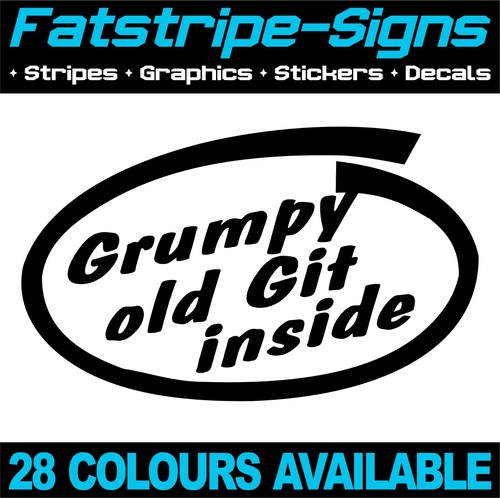 Grumpy old git - git, stickers