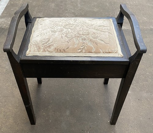 Antique edwardian piano stool - piano,