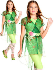 Deluxe Poison Ivy Girls Costume Superhero Kids Halloween Fancy Dress