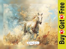 Elegant White Horse Oil