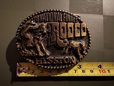 Vintage 1978 Hesston National Finals Rodeo Belt Buckle Made In USA