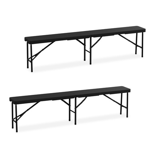 Black picnic benches - benches, beer