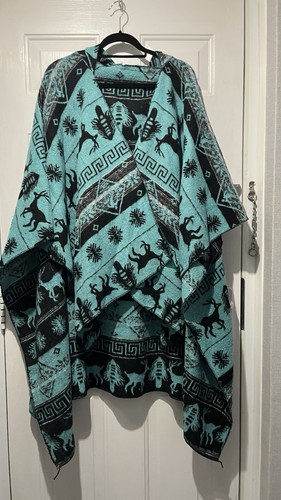 Egyptian blanket cape poncho - egyptian,