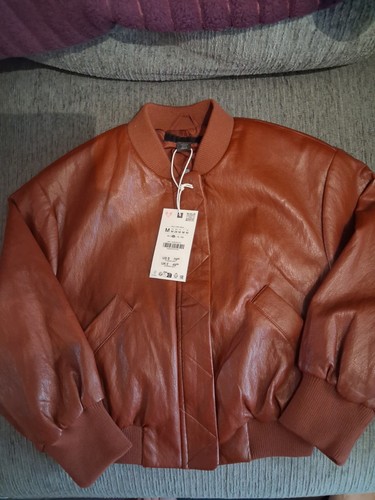 Faux leather womens bomber - faux,