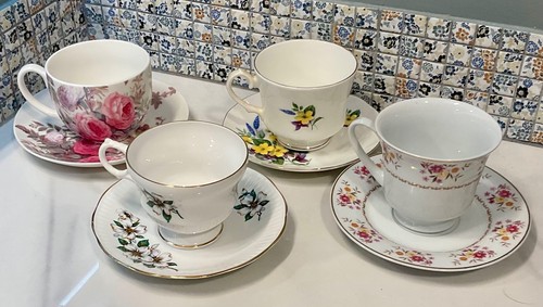 Vintage mismatched teacup and - vintage,
