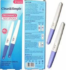 2 x Pregnancy Test Sticks Early Family Planning Early Urine Over 99% Accurate