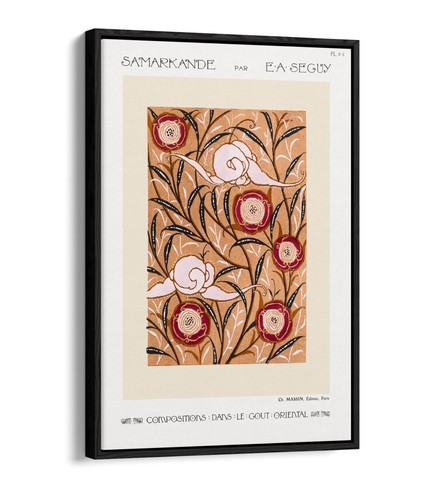 Art nouveau flower pattern - art,