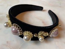 Black  pearl jewel headband