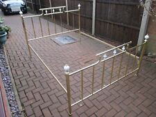 Antique Metal Brass Effect king Size Bed Frame Retro 80s Shabby Chic Victorian