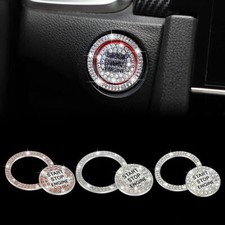 1X Car Start Stop Engine Button Switch Diamond Ring Bling Decorative Accessories