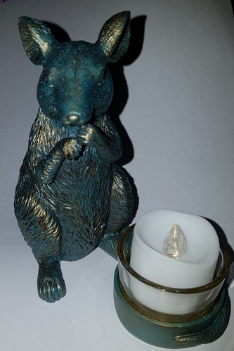 Field mouse candle holder - candle,