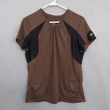 Specialized Womens Athletic Shirt Cycling Top L Brown Black Stretch