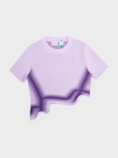CHARLES & KEITH X PH5 Recycled Polyester Knitted Gradient Wave-Hem Crop Top