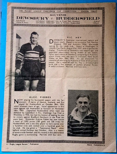 Dewsbury huddersfield 1947 - v,