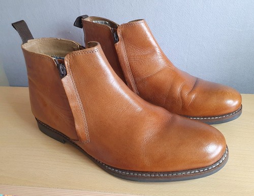 Red tape brown leather - brown, ankle