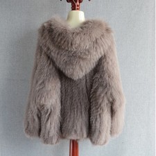 Fashion Womens 100% Fox Fur