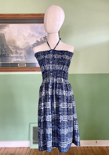 Vtg japanese indigo shibori - japanese,