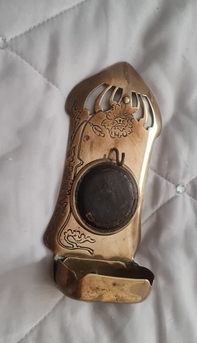 Antique brass leather art - leather,
