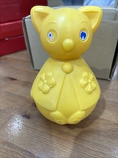 Roly Poly Yellow Bear - Vintage Musical Baby Toy - Mothercare Made In Gt Britain