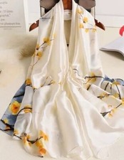 Silk scarf Almond Blossom