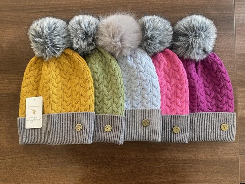 Womens two tone hat cable - womens, knit