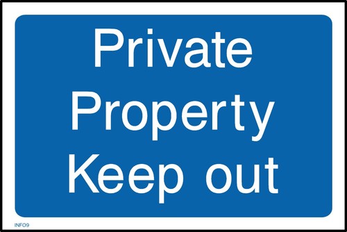 Private property keep out - private, sign