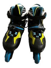 Avigo Inline Roller Skates UK 4-5, EUR 36 -38 Lime, Blue and White