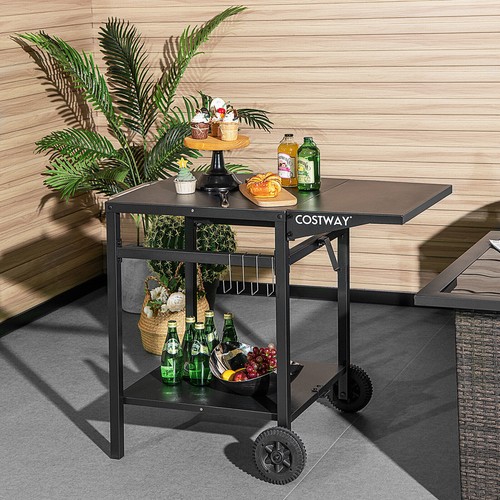 Pizza oven serving trolley - pizza,