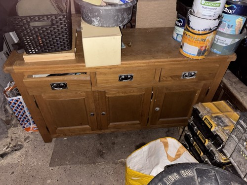 Solid oak sideboard - solid, heavy
