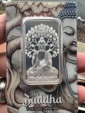 Rare PAMP Suisse “The Buddha” 1oz Pure Silver Bar – Limited Edition, sealed asay