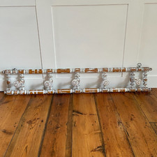 Vintage Retro Wooden Wall Coat Room Hanger Rack Hook Farmhouse 5 Hooks Wood