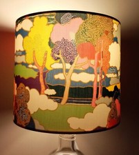 FREE POSTAGE!! Lamp shade liberty fabric 60s 70s vintage funky style, 20cm size
