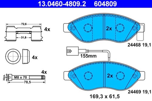Ate disc brake - brake, pad