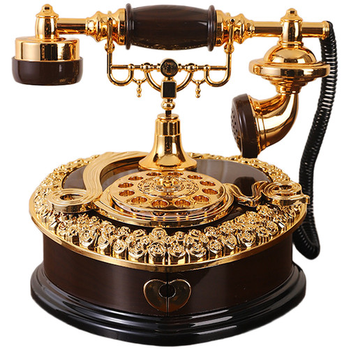 Vintage music box rotary phone - vintage,