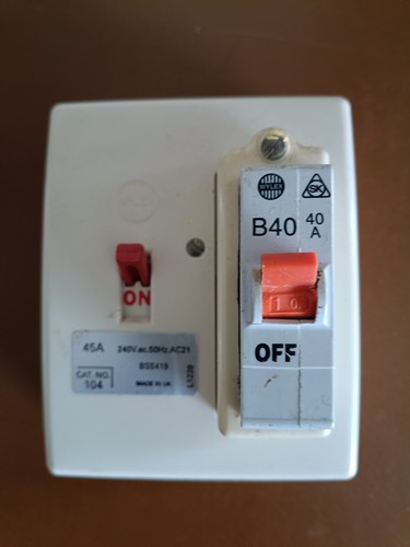 Used wylex 104 way 45a - used,