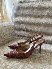 Dolce & Gabbana Python Red   Heels Shoes Size 37 Italy