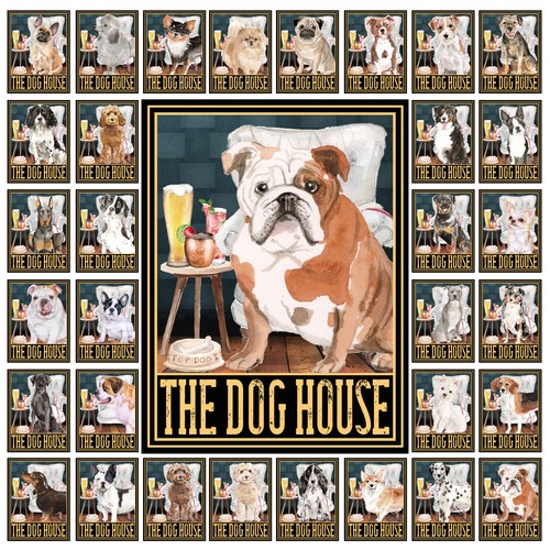 The dog house - dog, tin